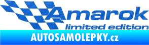 Samolepka Amarok limited edition levá 3D karbon modrý