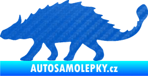 Samolepka Ankylosaurus 001 levá 3D karbon modrý