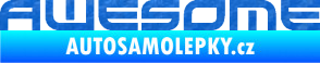 Samolepka Awesome 3D karbon modrý
