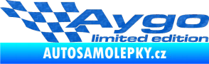 Samolepka Aygo limited edition levá 3D karbon modrý