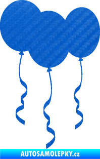 Samolepka Balonky 3D karbon modrý