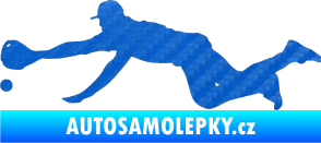 Samolepka Baseball 015 levá 3D karbon modrý