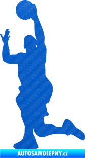 Samolepka Basketbal 005 levá 3D karbon modrý
