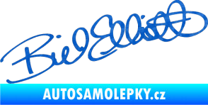 Samolepka Podpis Bill Elliott  3D karbon modrý