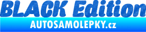 Samolepka Black edition 001 nápis 3D karbon modrý