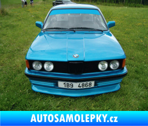 Samolepka BMW E21 - přední 3D karbon modrý