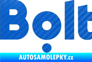 Samolepka Bolt - taxi 3D karbon modrý