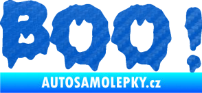 Samolepka Boo! 3D karbon modrý