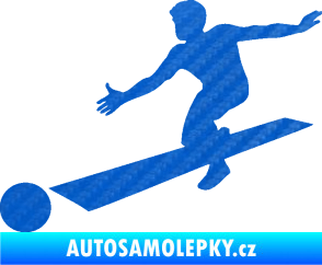Samolepka Bowling 001 levá 3D karbon modrý
