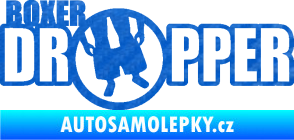 Samolepka Boxer dropper 3D karbon modrý
