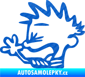 Samolepka Boy tůdle nůdle levá 3D karbon modrý