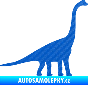 Samolepka Brachiosaurus 001 pravá 3D karbon modrý