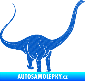 Samolepka Brachiosaurus 002 pravá 3D karbon modrý