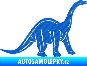 Samolepka Brachiosaurus 003 pravá 3D karbon modrý