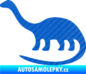 Samolepka Brontosaurus 001 levá 3D karbon modrý