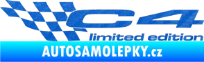 Samolepka C4 limited edition levá 3D karbon modrý