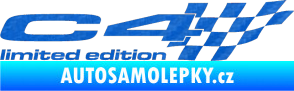 Samolepka C4 limited edition pravá 3D karbon modrý