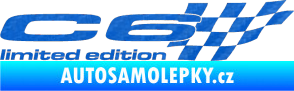 Samolepka C6 limited edition pravá 3D karbon modrý