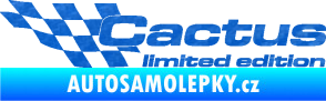 Samolepka Cactus limited edition levá 3D karbon modrý