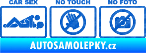 Samolepka Car sex no touch, no foto 3D karbon modrý