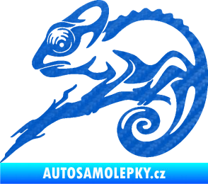 Samolepka Chameleon 001 levá 3D karbon modrý