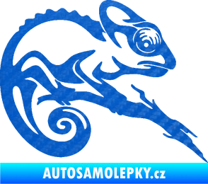 Samolepka Chameleon 001 pravá 3D karbon modrý