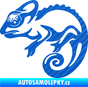 Samolepka Chameleon 002 levá 3D karbon modrý