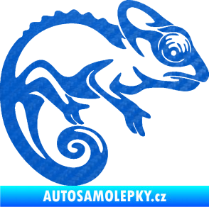Samolepka Chameleon 002 pravá 3D karbon modrý