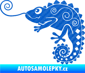 Samolepka Chameleon 004 levá 3D karbon modrý