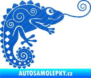 Samolepka Chameleon 004 pravá 3D karbon modrý