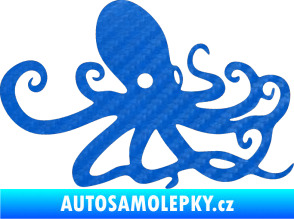 Samolepka Chobotnice 001 pravá 3D karbon modrý