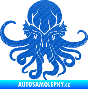 Samolepka Chobotnice 002 levá 3D karbon modrý