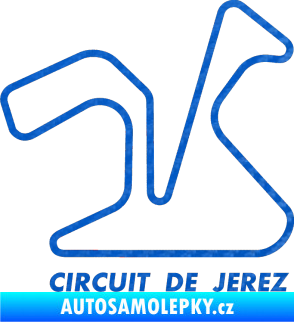 Samolepka Okruh Circuito de Jerez 3D karbon modrý