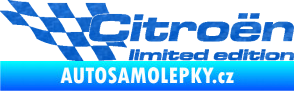 Samolepka Citroen limited edition levá 3D karbon modrý