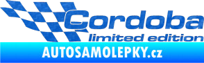 Samolepka Cordoba limited edition levá 3D karbon modrý