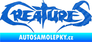 Samolepka Creatures 3D karbon modrý