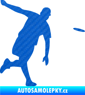 Samolepka Discgolf 001 pravá 3D karbon modrý