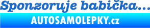 Samolepka Sponzoruje babička 3D karbon modrý