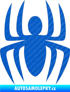 Samolepka Pavouk 005 3D karbon modrý