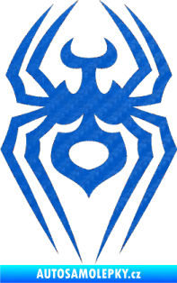 Samolepka Pavouk 008 3D karbon modrý
