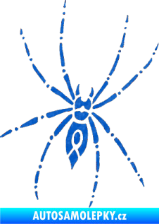 Samolepka Pavouk 011 - pravá 3D karbon modrý