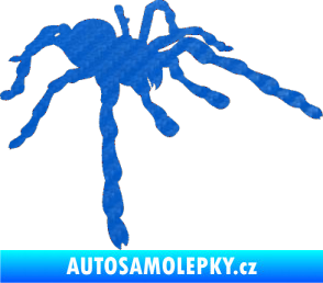 Samolepka Pavouk 013 - pravá 3D karbon modrý