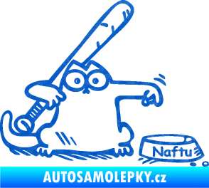 Samolepka Dolej naftu 002 pravá 3D karbon modrý