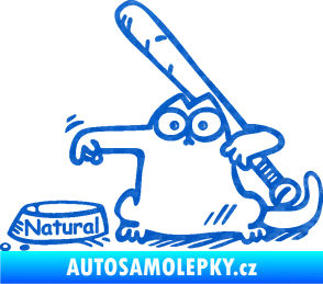 Samolepka Dolej natural levá 3D karbon modrý