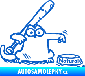 Samolepka Dolej natural pravá 3D karbon modrý