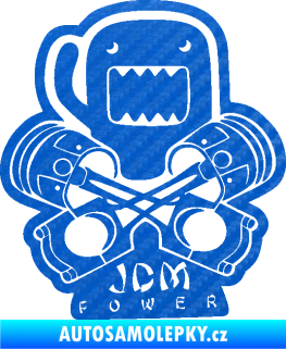 Samolepka Domo 008 JDM 3D karbon modrý