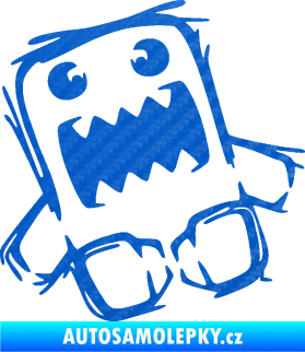 Samolepka Domo 009 levá crazy 3D karbon modrý