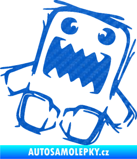 Samolepka Domo 009 pravá crazy 3D karbon modrý