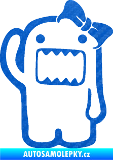 Samolepka Domo 011 pravá girl 3D karbon modrý