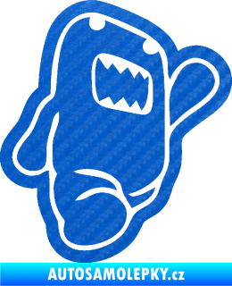 Samolepka Domo 013 pravá běžící 3D karbon modrý